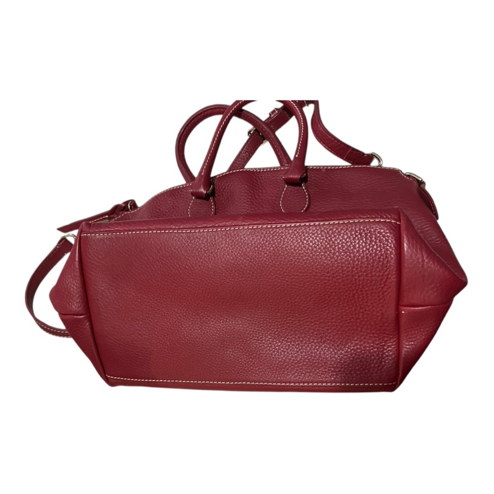 Dooney & Bourke Red Pebbled Leather Crossbody Tote Purse Classic - Picture 3 of 9
